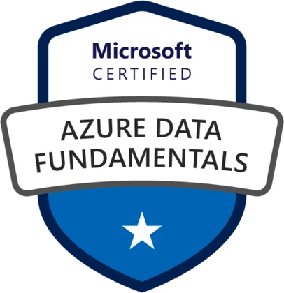 Microsoft Azure Data Fundamentals certification badge
