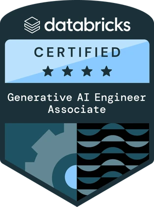 Databricks Generative AI Engineer Associate certification badge