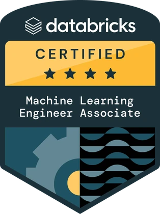 Databricks Machine Learning Engineer Associate certification badge