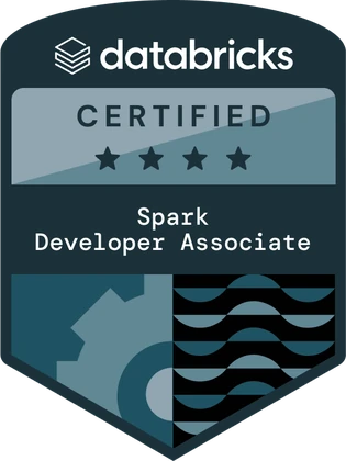 Databricks Spark Developer Associate certification badge