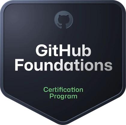 GitHub GitHub Foundations certification badge