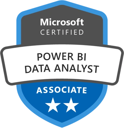 Microsoft Power BI Data Analyst Associate certification badge
