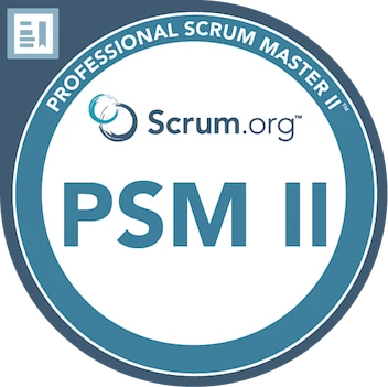 Scrum.org Professional Scrum Master II certification badge